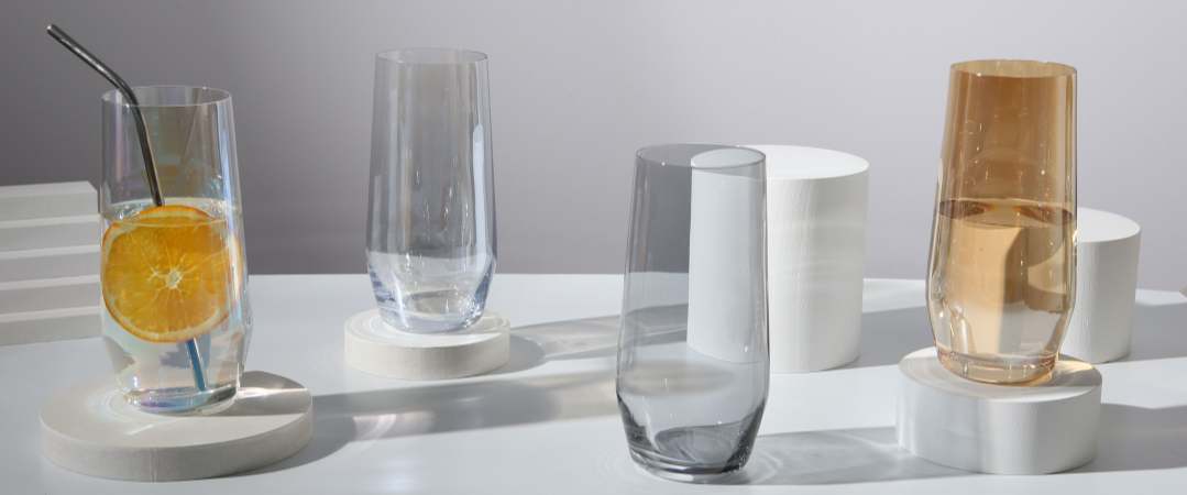 Long glass cup