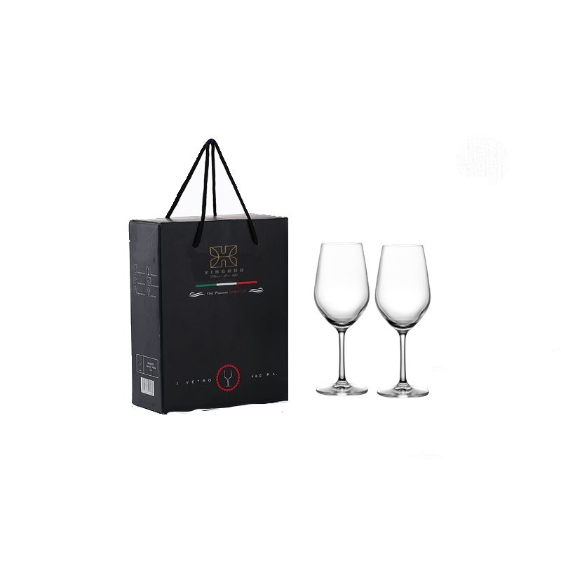 crystal wine glass set of 2