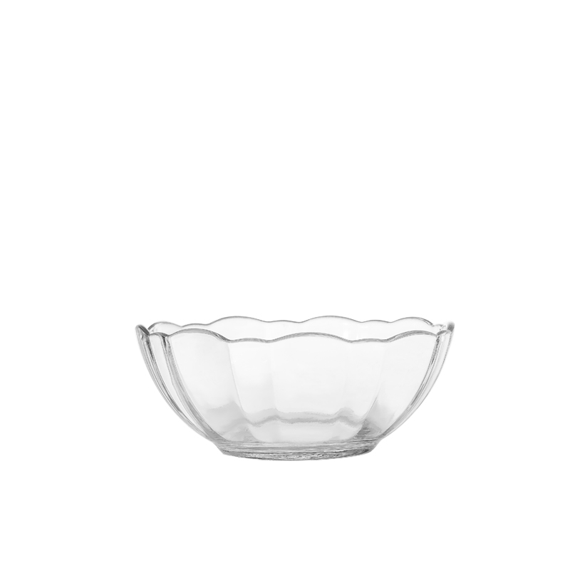 Wholesale Clear Glass Bowl Breakfast Fruit Salad Glass Bowl Set