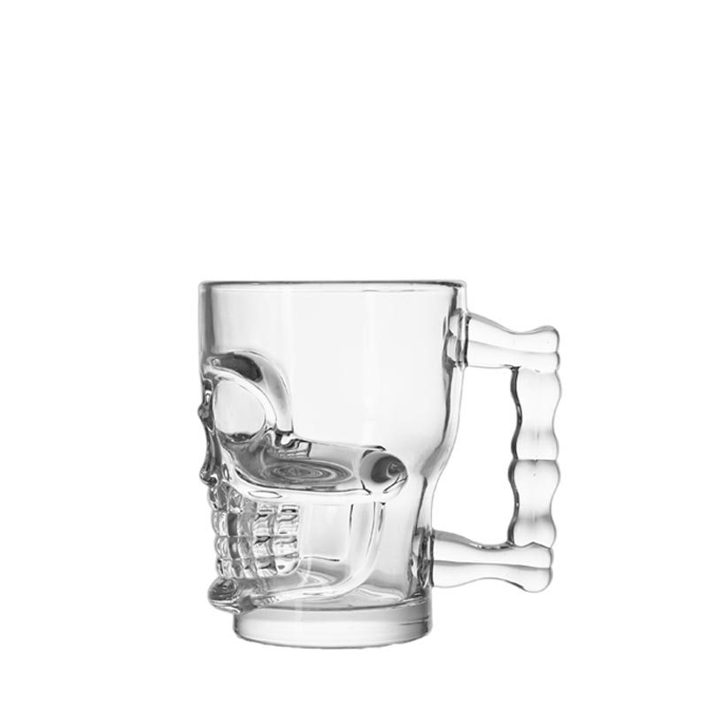 glass beer cup with handle